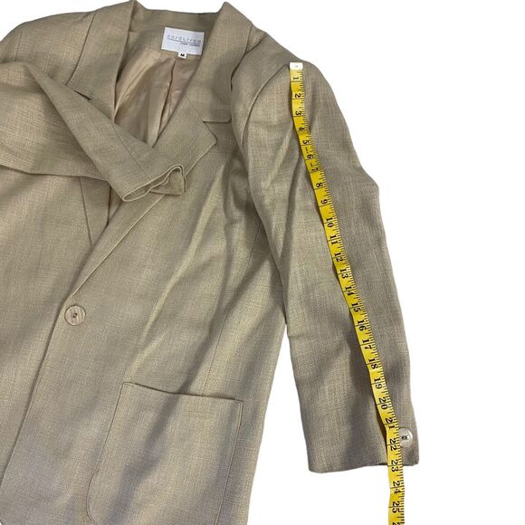 Nordstrom Blazer Womens Medium Tan Oversized Boxy Work Office Casual Jacket - Picture 10 of 15